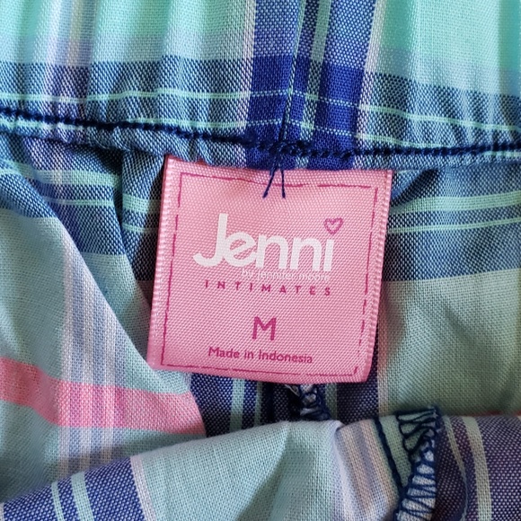 NWT Jenni blue plaid sleep shorts (Medium) - Picture 3 of 4